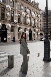 Merino wool blazer wool wide leg trousers Harper Lavoir