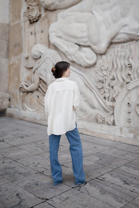 Harper Lavoir oversized Tencel cord shirt luxury clothing