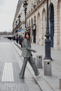 Harper Lavoir merino wool wide leg trousers ethical clothing