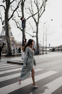 Tencel Maxi Wrap Dress in Sage Tencel Maxi Wrap Dress in Sage